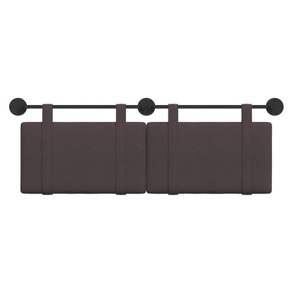 Hangend Hoofdeinde Effen Donkerbruin 130 x 55 x 5 cm Stof