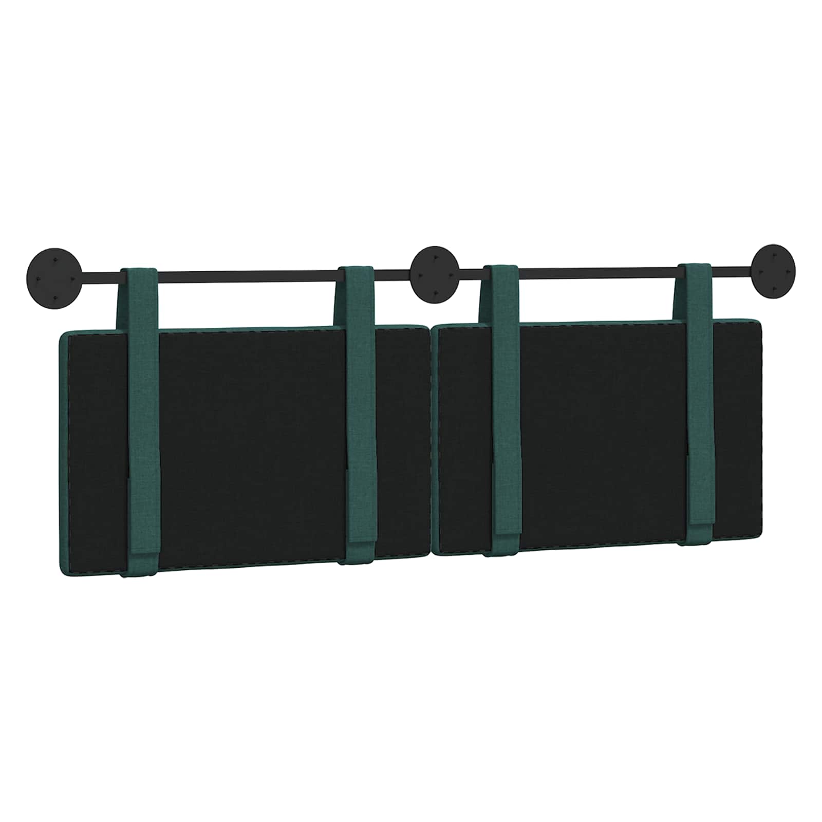 Hangend Hoofdeinde Effen Donkergroen 130 x 55 x 5 cm Stof
