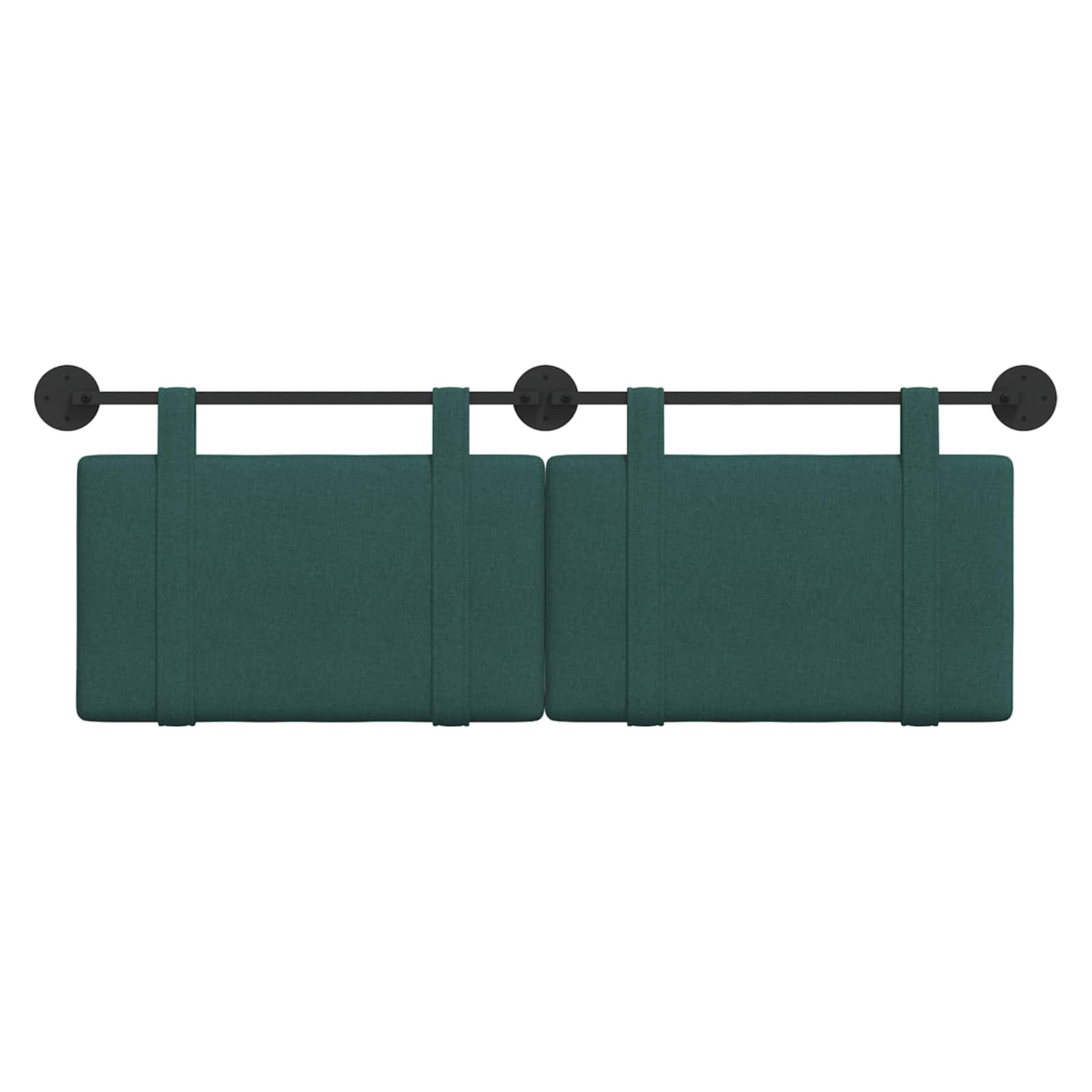 Hangend Hoofdeinde Effen Donkergroen 130 x 55 x 5 cm Stof