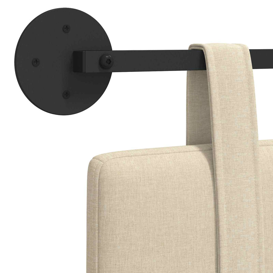 Hangend Hoofdeinde Wandgemonteerd Crème 130 x 55 x 5 cm Stof