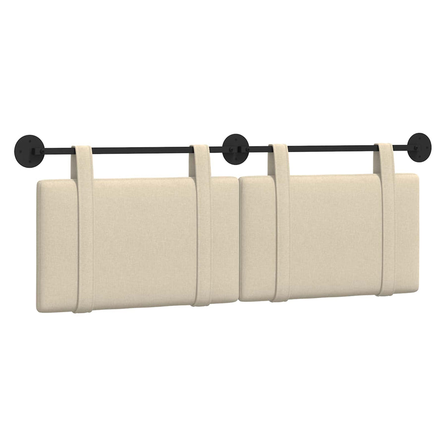 Hangend Hoofdeinde Wandgemonteerd Crème 130 x 55 x 5 cm Stof