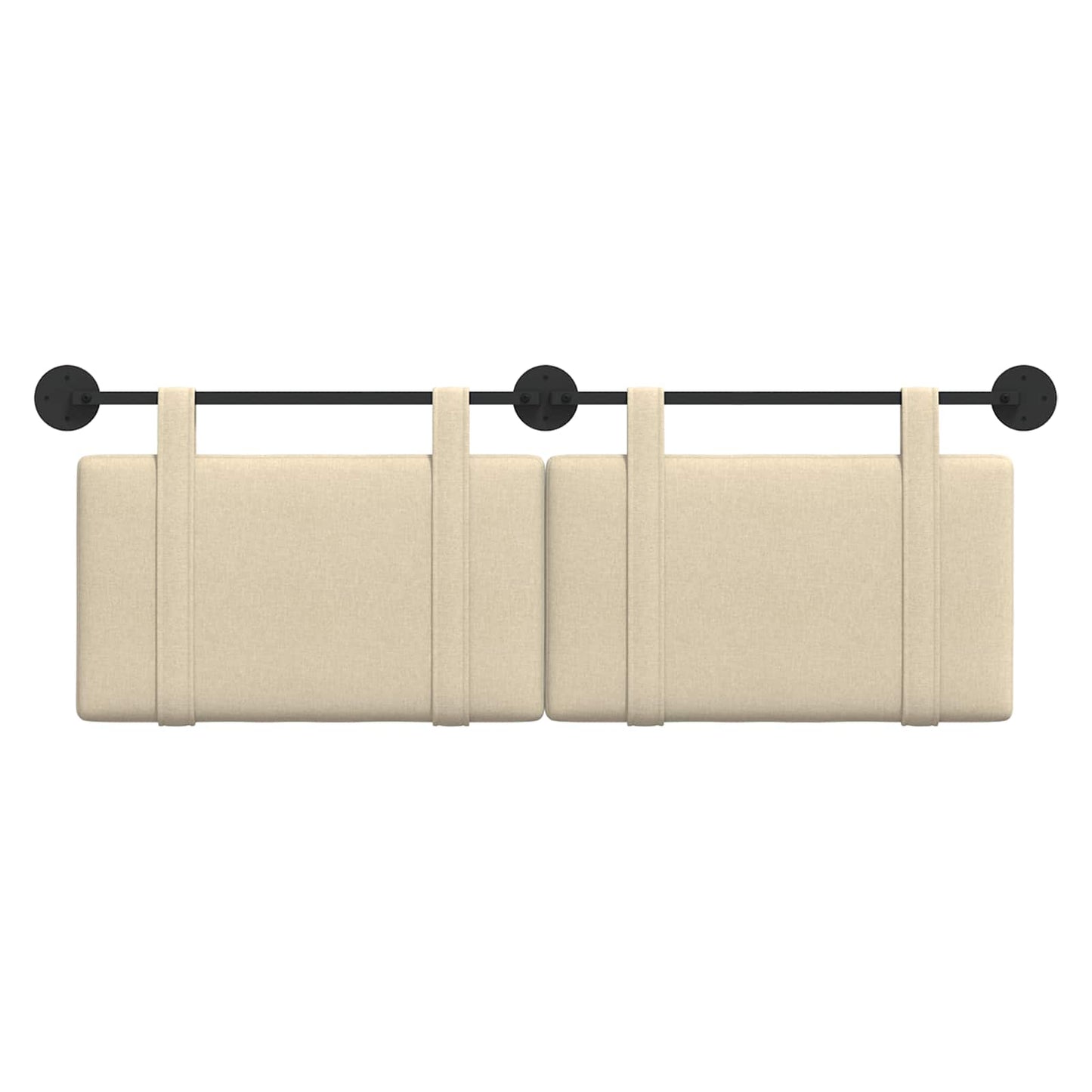 Hangend Hoofdeinde Wandgemonteerd Crème 130 x 55 x 5 cm Stof