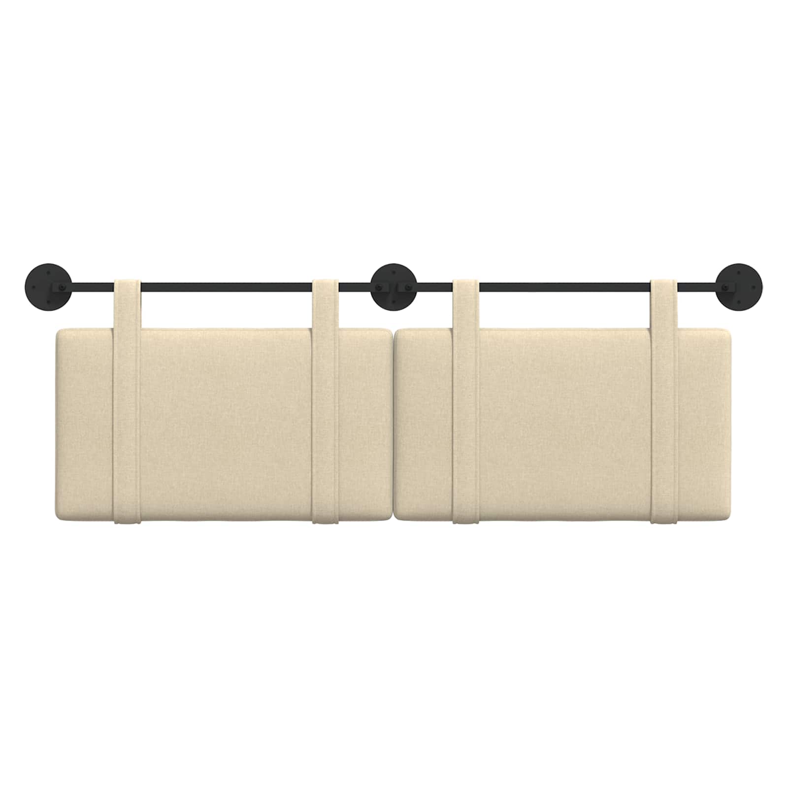 Hangend Hoofdeinde Wandgemonteerd Crème 130 x 55 x 5 cm Stof