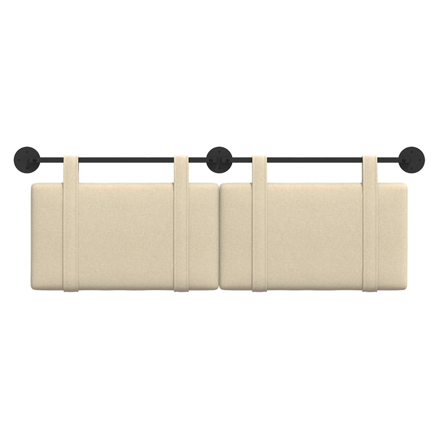 Hangend Hoofdeinde Wandgemonteerd Crème 130 x 55 x 5 cm Stof