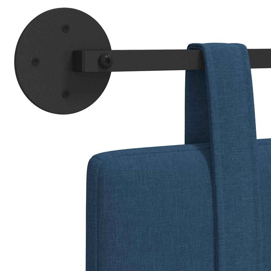 Hangend Hoofdeinde Wandgemonteerd Blauw 130 x 55 x 5 cm Stof