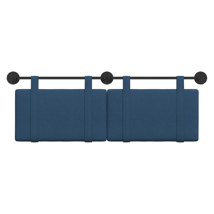 Hangend Hoofdeinde Wandgemonteerd Blauw 130 x 55 x 5 cm Stof