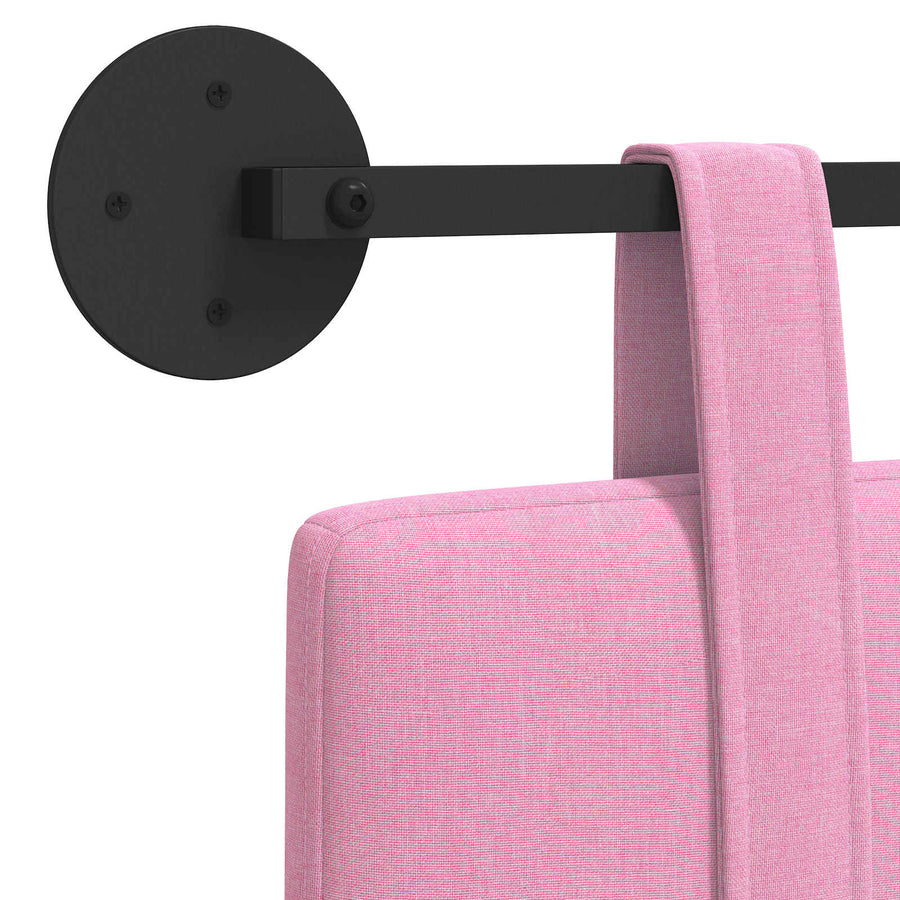 Hangend Hoofdeinde Wandgemonteerd Roze 130 x 55 x 5 cm Stof