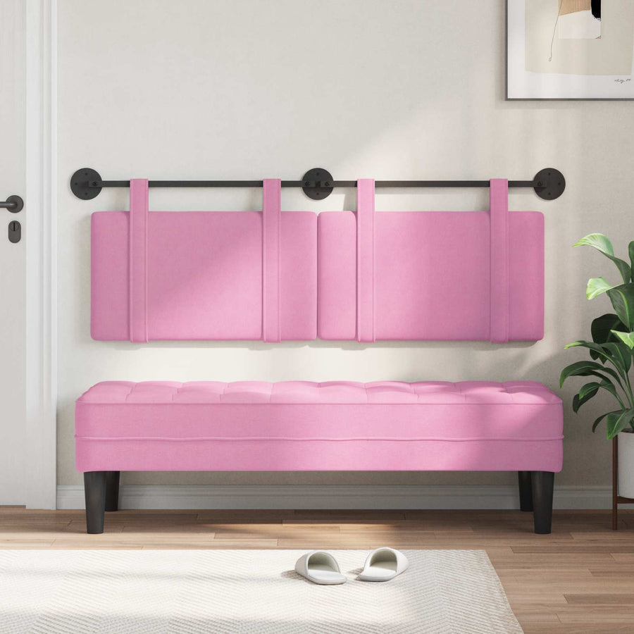 Hangend Hoofdeinde Wandgemonteerd Roze 130 x 55 x 5 cm Stof