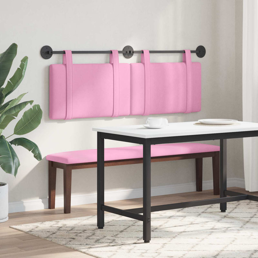 Hangend Hoofdeinde Wandgemonteerd Roze 130 x 55 x 5 cm Stof
