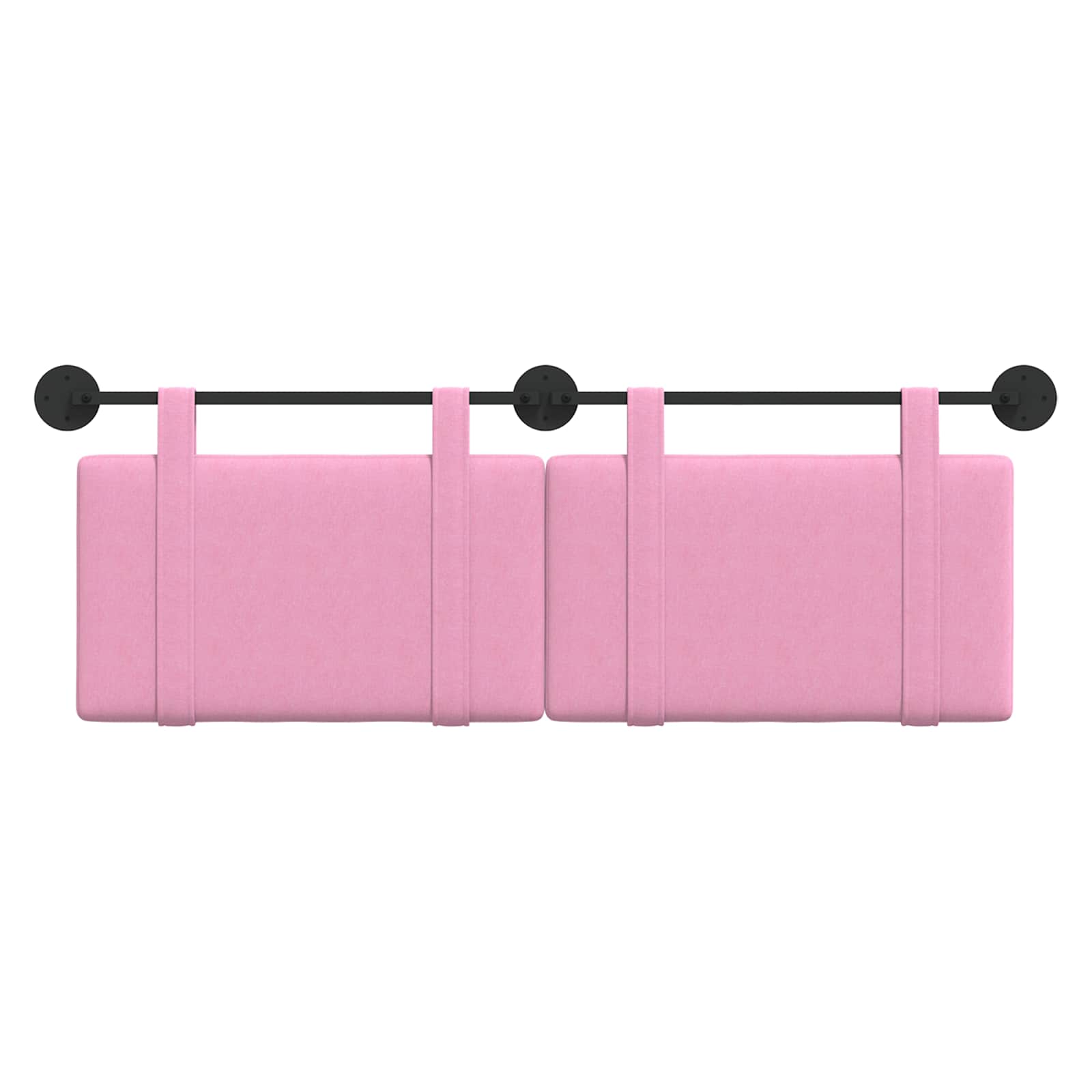 Hangend Hoofdeinde Wandgemonteerd Roze 130 x 55 x 5 cm Stof