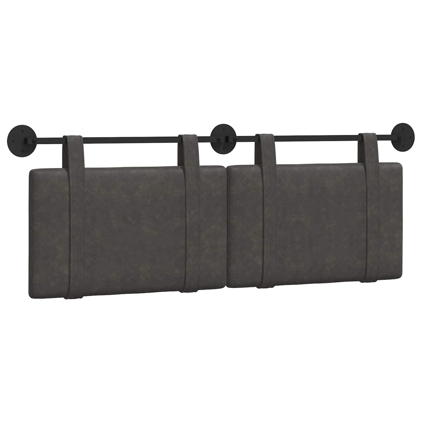 Hangend Hoofdeinde Effen Zwart 130 x 55 x 5 cm Antiek PU
