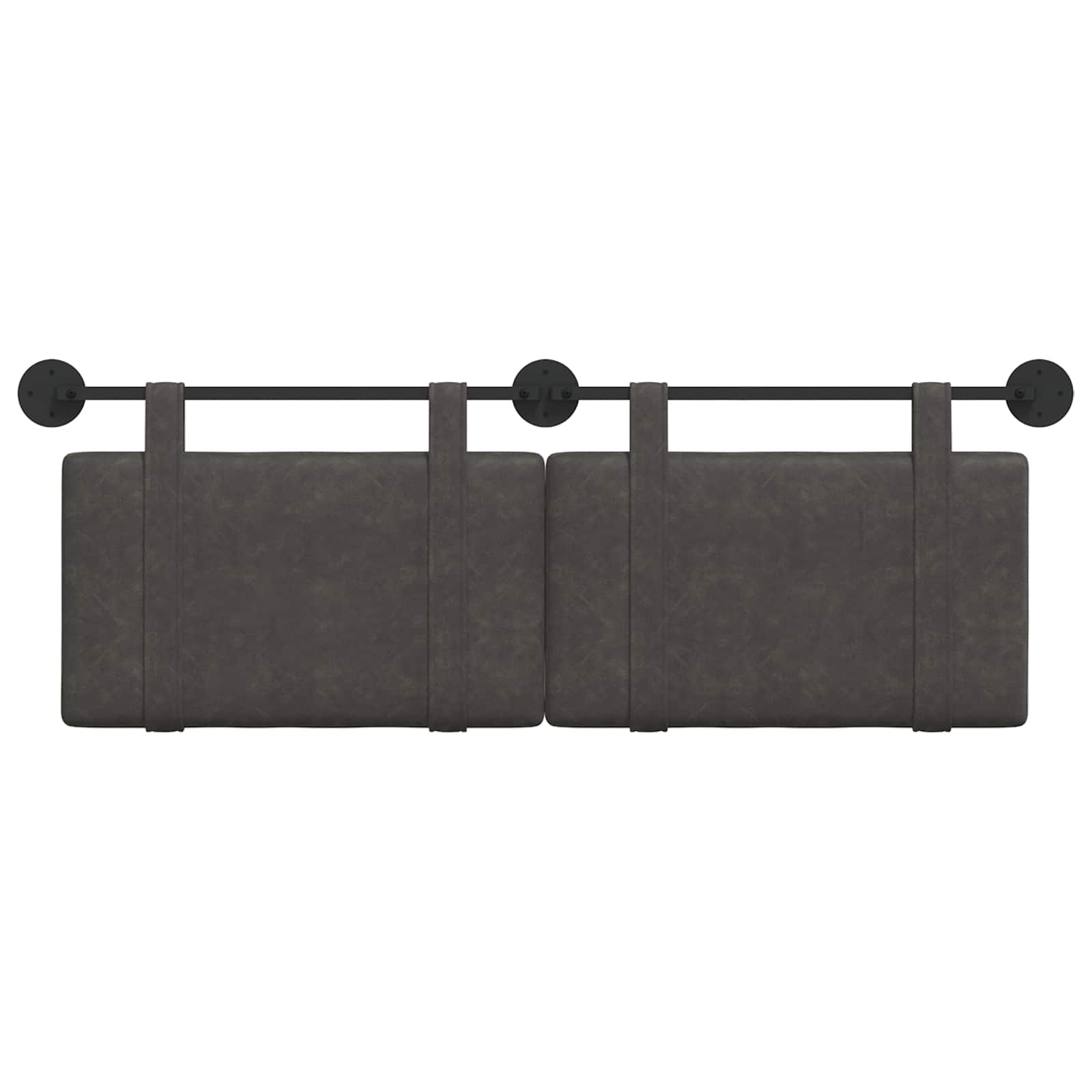 Hangend Hoofdeinde Effen Zwart 130 x 55 x 5 cm Antiek PU