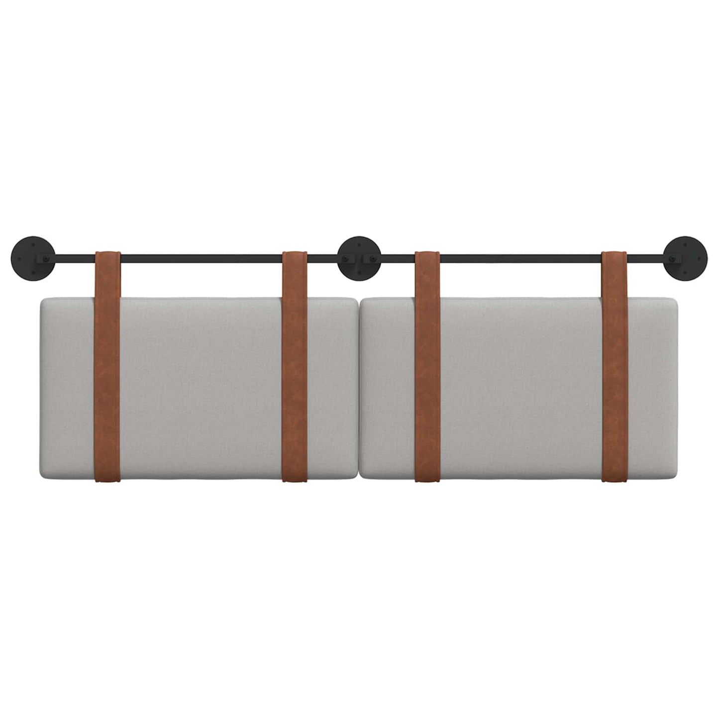 Hangend Hoofdeinde Effen Wolkengrijs 120 x 40 cm Bewerkt hout