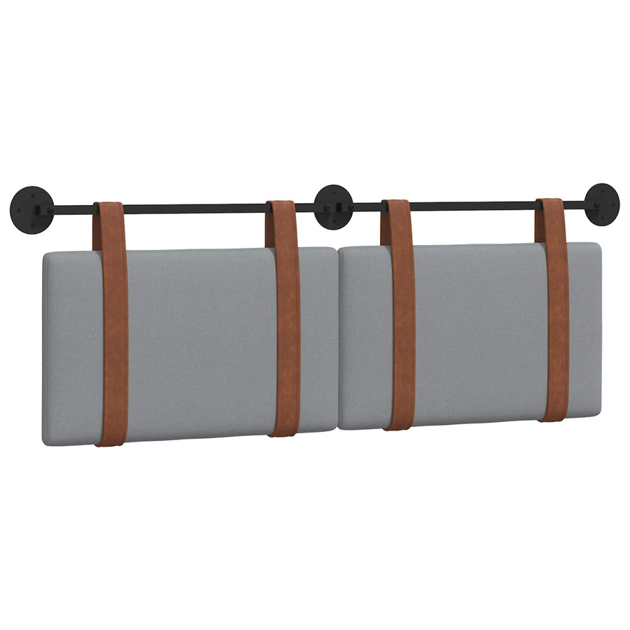 Hangend Hoofdeinde Effen Lichtgrijs 120 x 40 cm Bewerkt hout