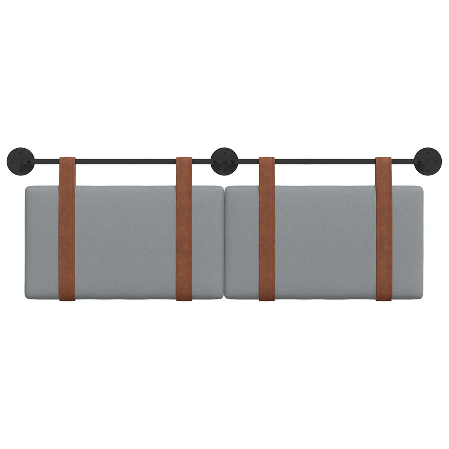 Hangend Hoofdeinde Effen Lichtgrijs 120 x 40 cm Bewerkt hout