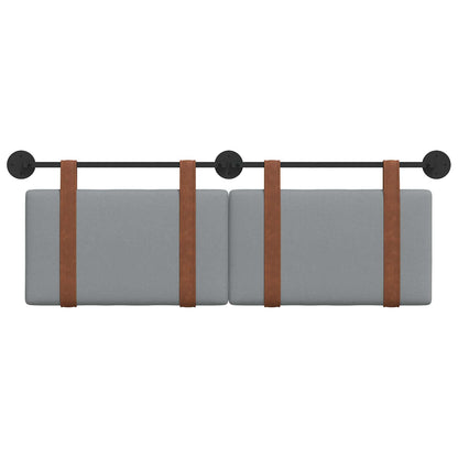 Hangend Hoofdeinde Effen Lichtgrijs 120 x 40 cm Bewerkt hout