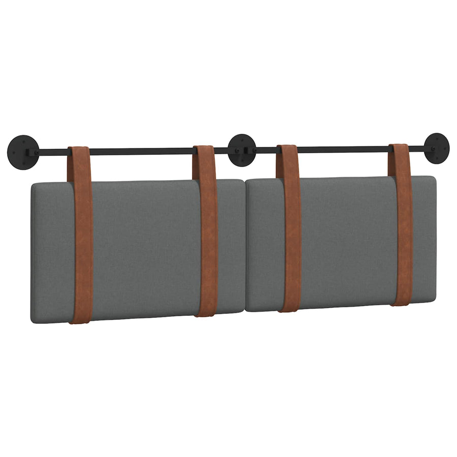 Hangend Hoofdeinde Effen Donkergrijs 120 x 40 cm Bewerkt hout