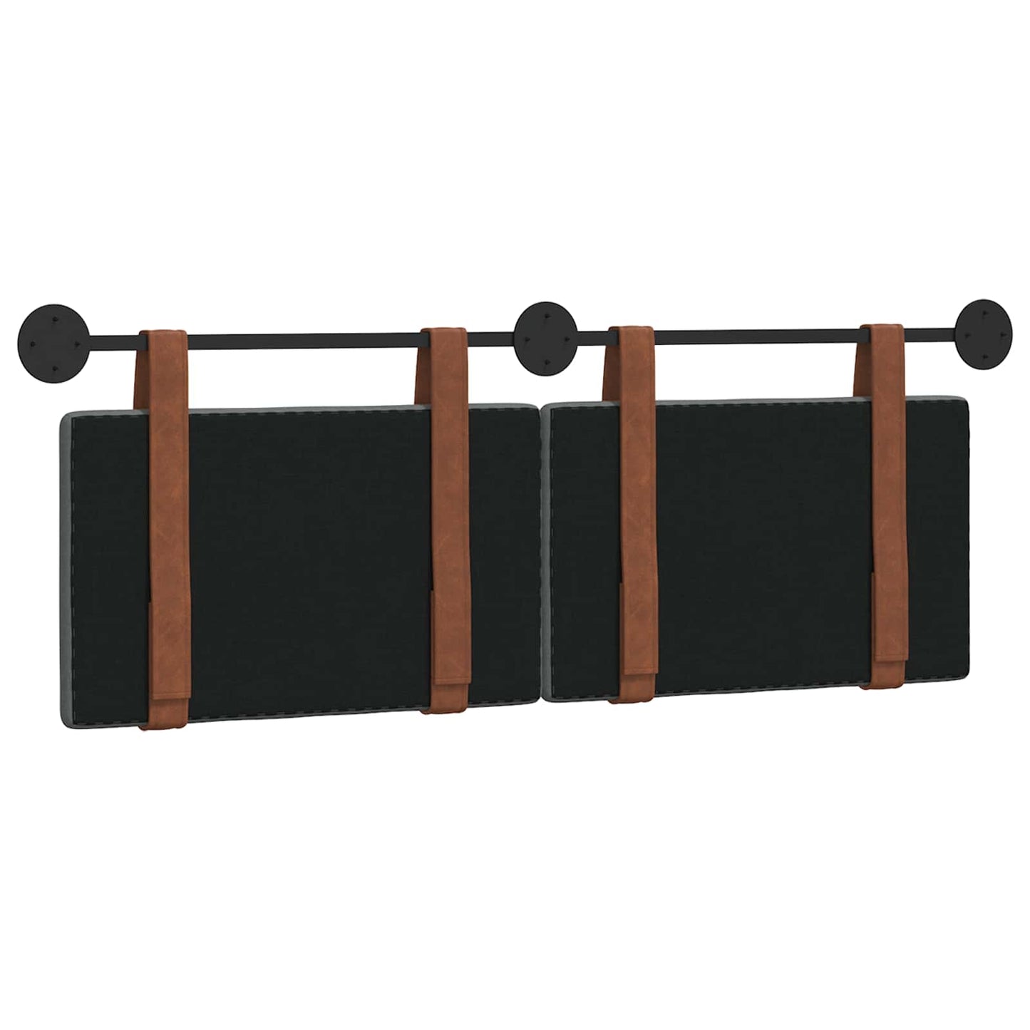 Hangend Hoofdeinde Effen Donkergrijs 120 x 40 cm Bewerkt hout