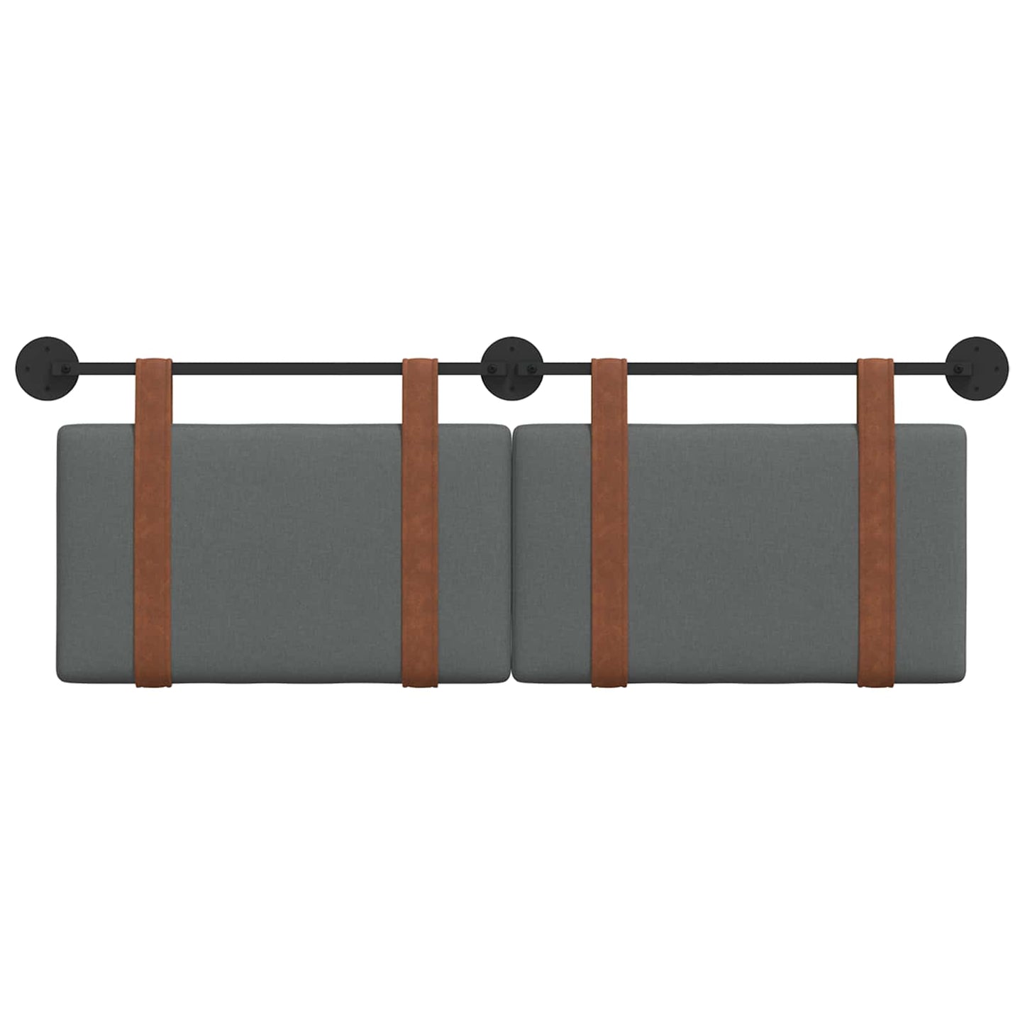 Hangend Hoofdeinde Effen Donkergrijs 120 x 40 cm Bewerkt hout