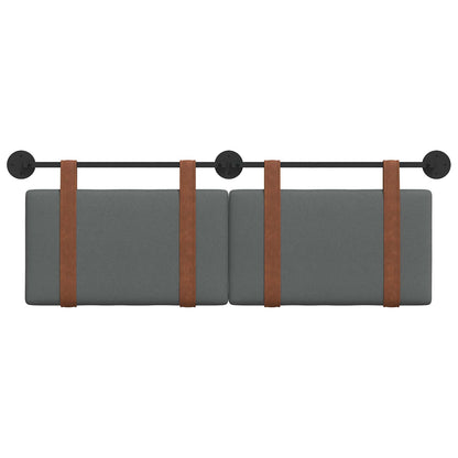 Hangend Hoofdeinde Effen Donkergrijs 120 x 40 cm Bewerkt hout
