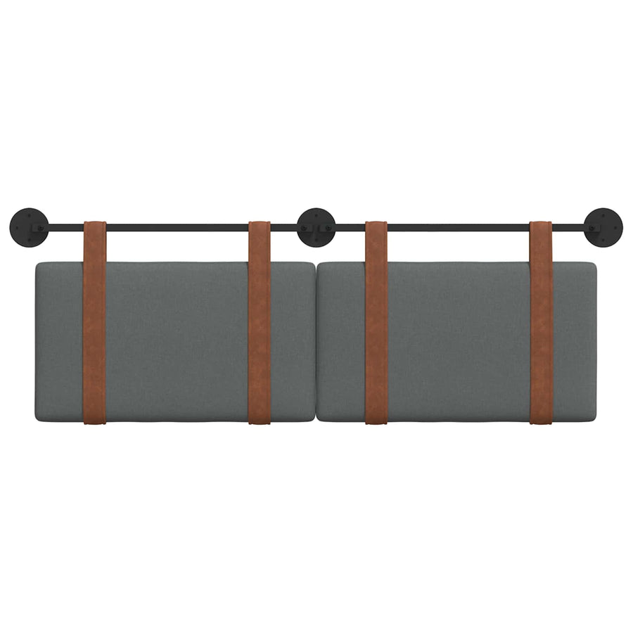 Hangend Hoofdeinde Effen Donkergrijs 120 x 40 cm Bewerkt hout