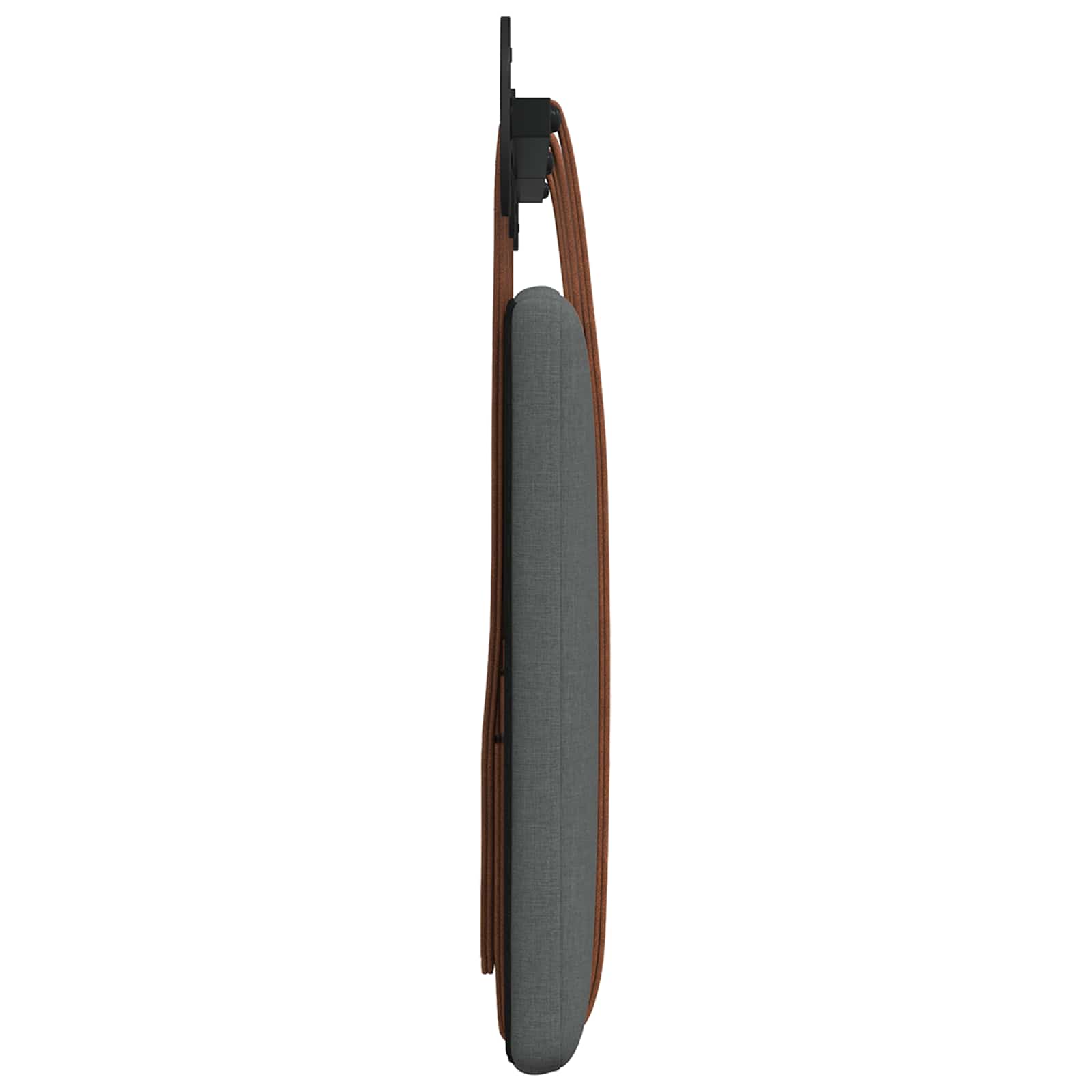 Hangend Hoofdeinde Effen Donkergrijs 120 x 40 cm Bewerkt hout