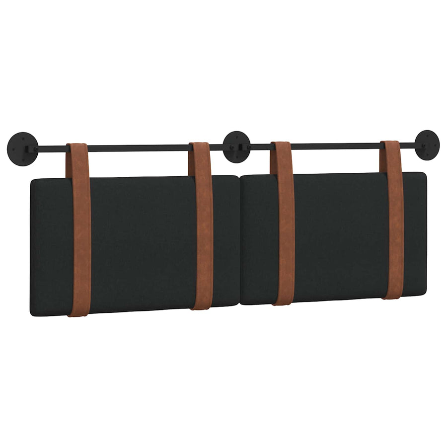 Hangend Hoofdeinde Effen Zwart 120 x 40 cm Bewerkt hout