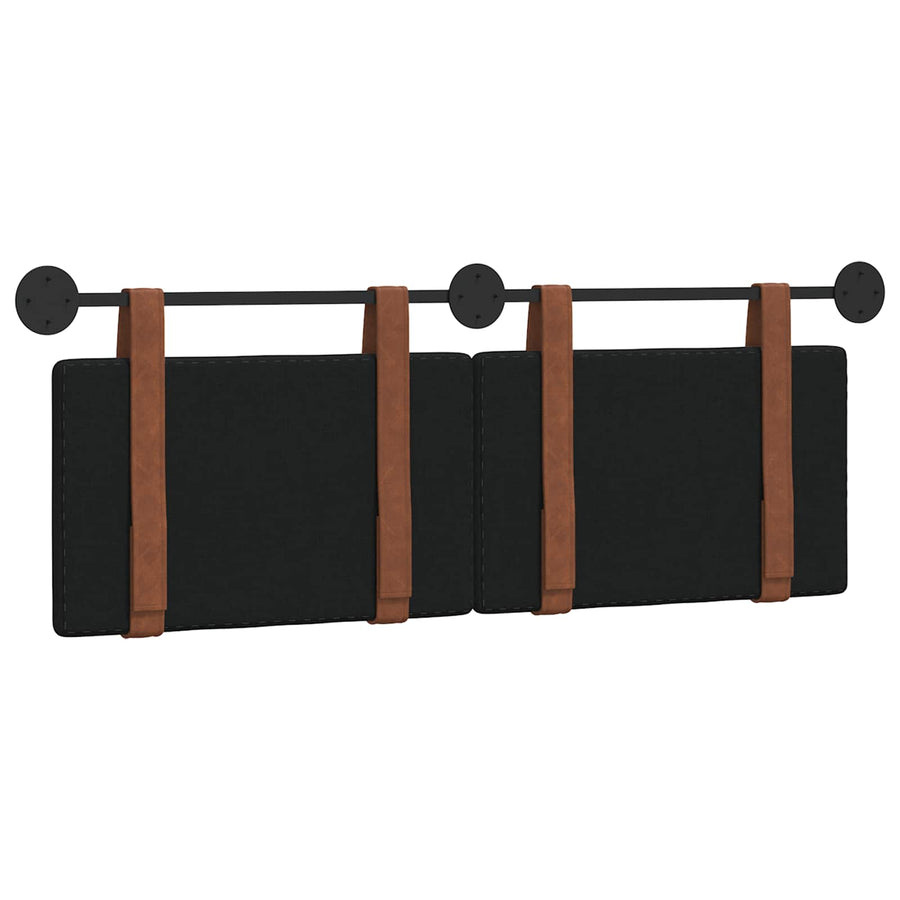 Hangend Hoofdeinde Effen Zwart 120 x 40 cm Bewerkt hout