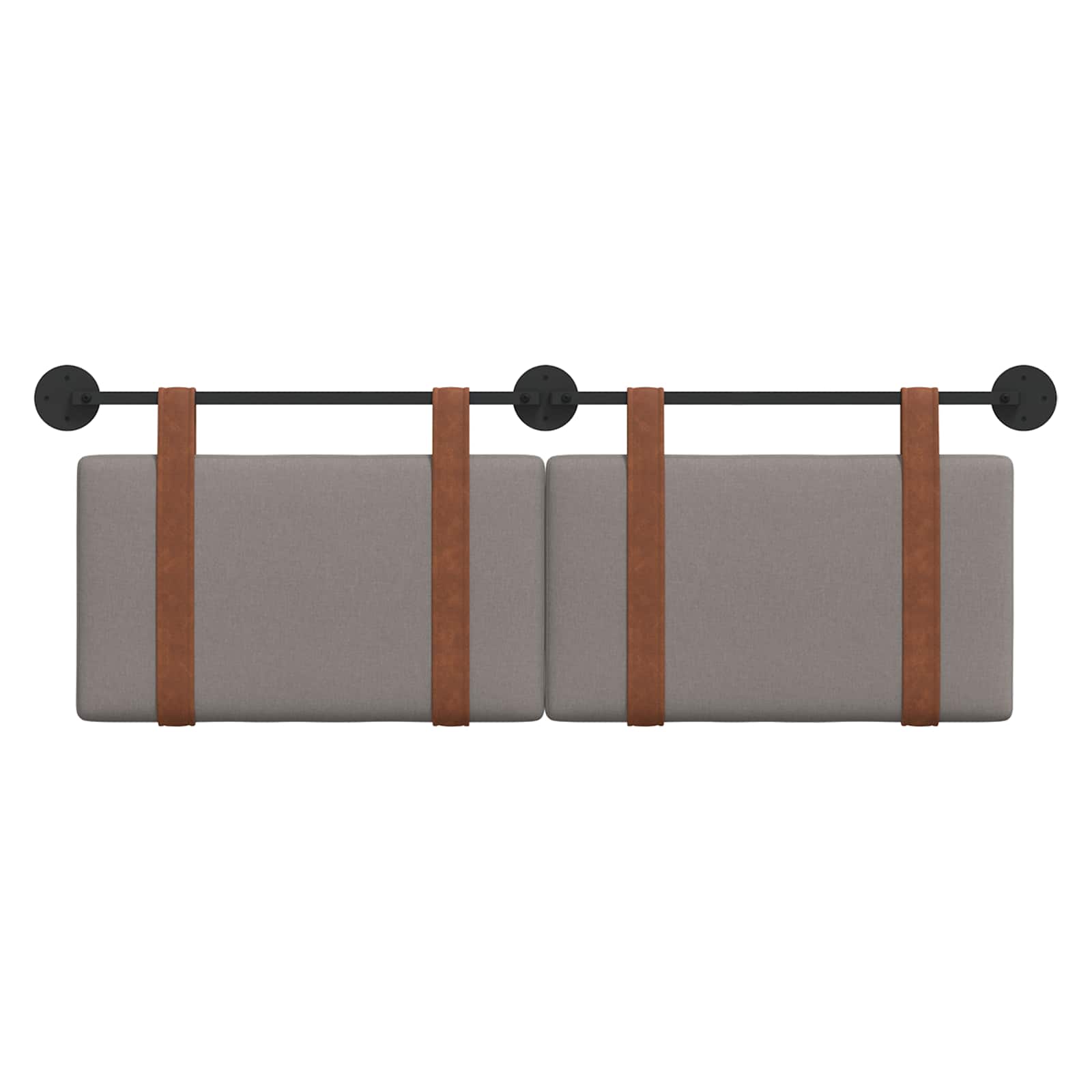 Hangend Hoofdeinde Effen Taupe 120 x 40 cm Bewerkt hout