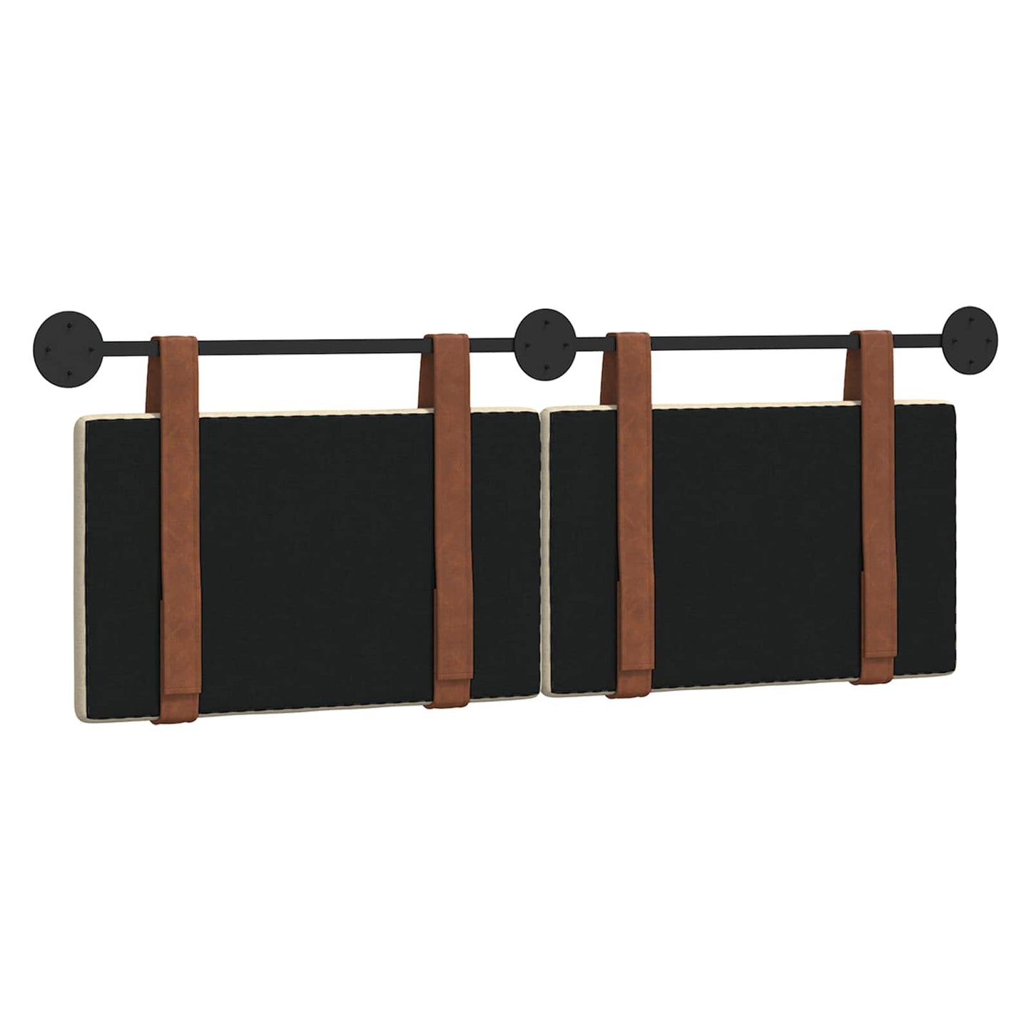 Hangend Hoofdeinde Effen Crème 120 x 40 cm Bewerkt hout