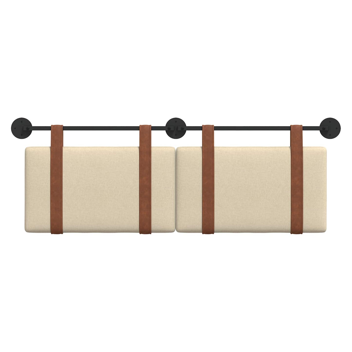 Hangend Hoofdeinde Effen Crème 120 x 40 cm Bewerkt hout