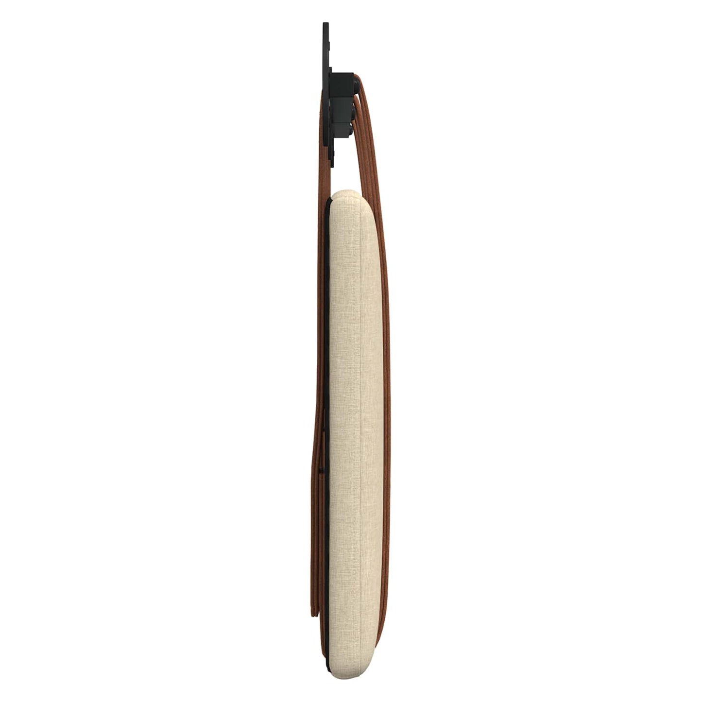 Hangend Hoofdeinde Effen Crème 120 x 40 cm Bewerkt hout