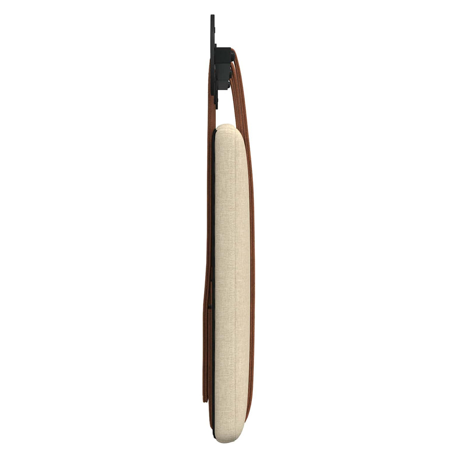 Hangend Hoofdeinde Effen Crème 120 x 40 cm Bewerkt hout