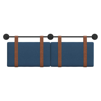 Hangend Hoofdeinde Effen Blauw 120 x 40 cm Bewerkt hout