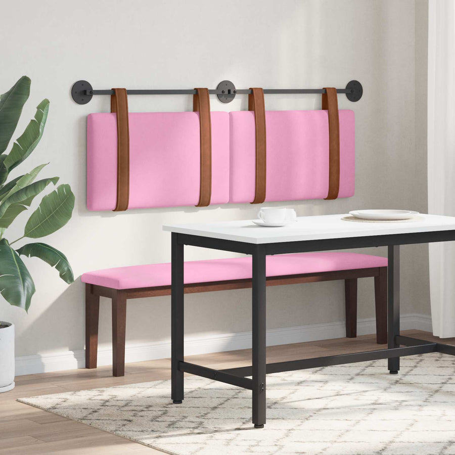 Hangend Hoofdeinde Wandgemonteerd Roze 120 x 40 cm Bewerkt hout