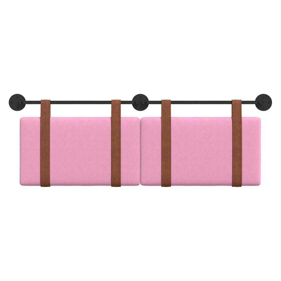 Hangend Hoofdeinde Wandgemonteerd Roze 120 x 40 cm Bewerkt hout