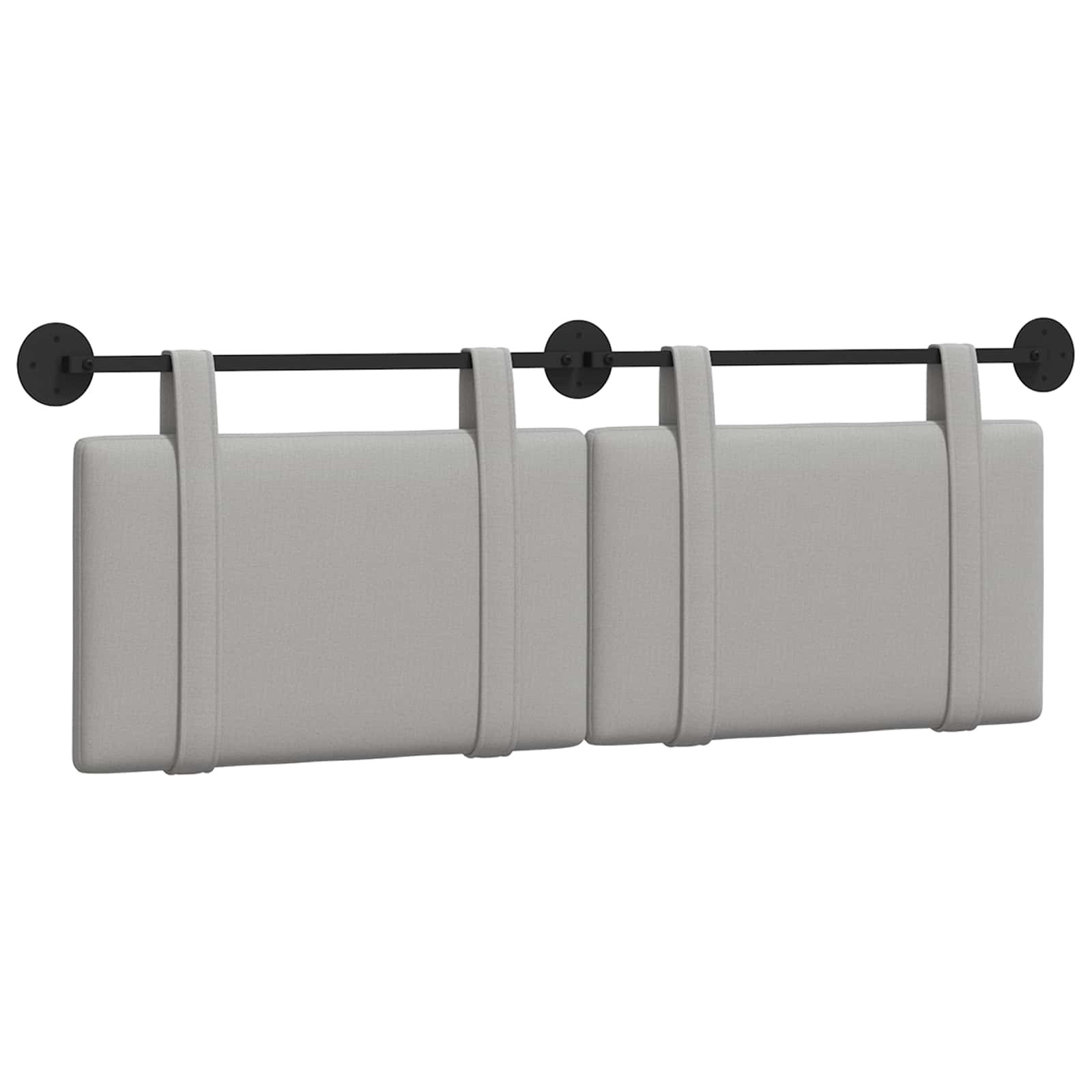 Hangend Hoofdeinde Effen Wolkengrijs 150 x 55 x 5 cm Stof