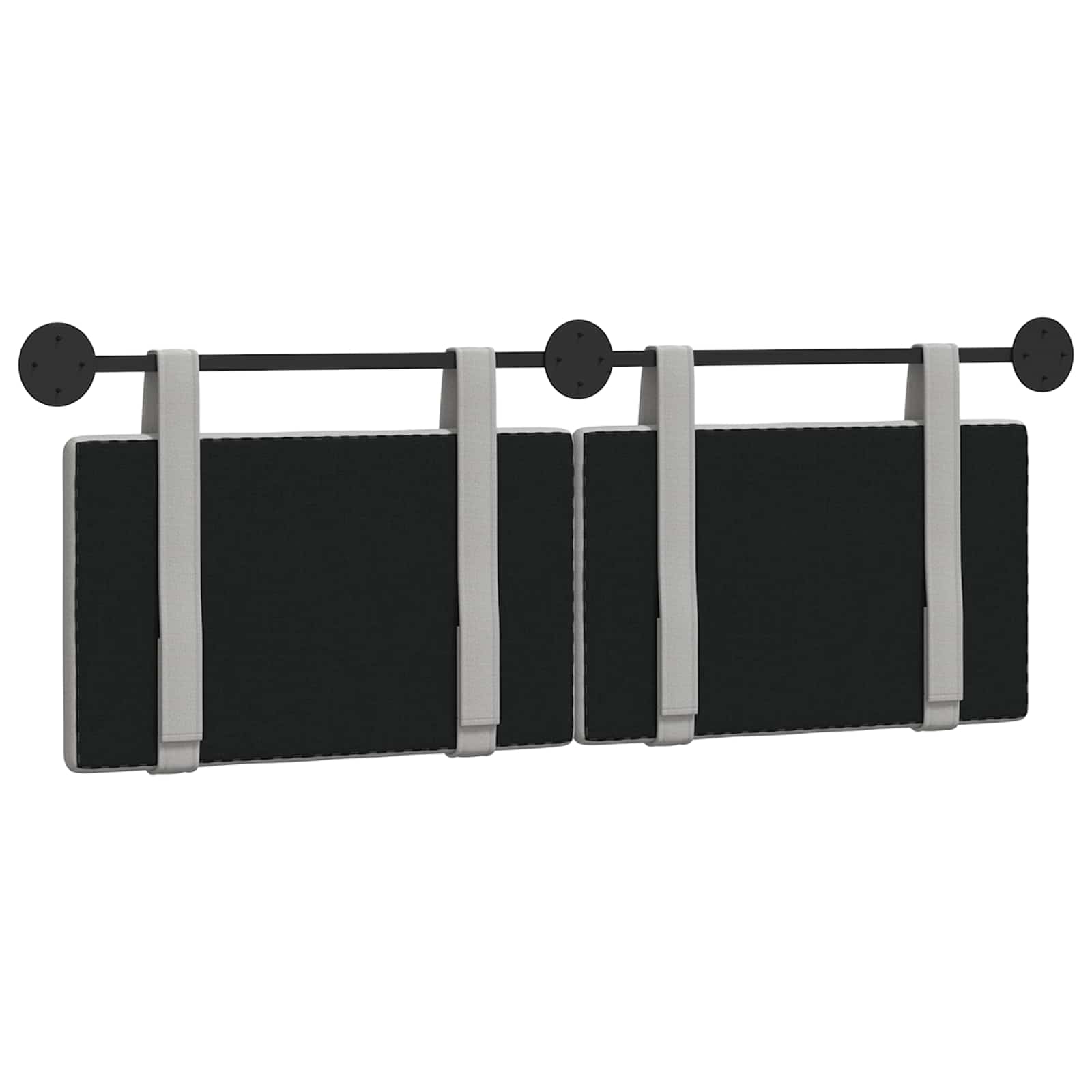 Hangend Hoofdeinde Effen Wolkengrijs 150 x 55 x 5 cm Stof