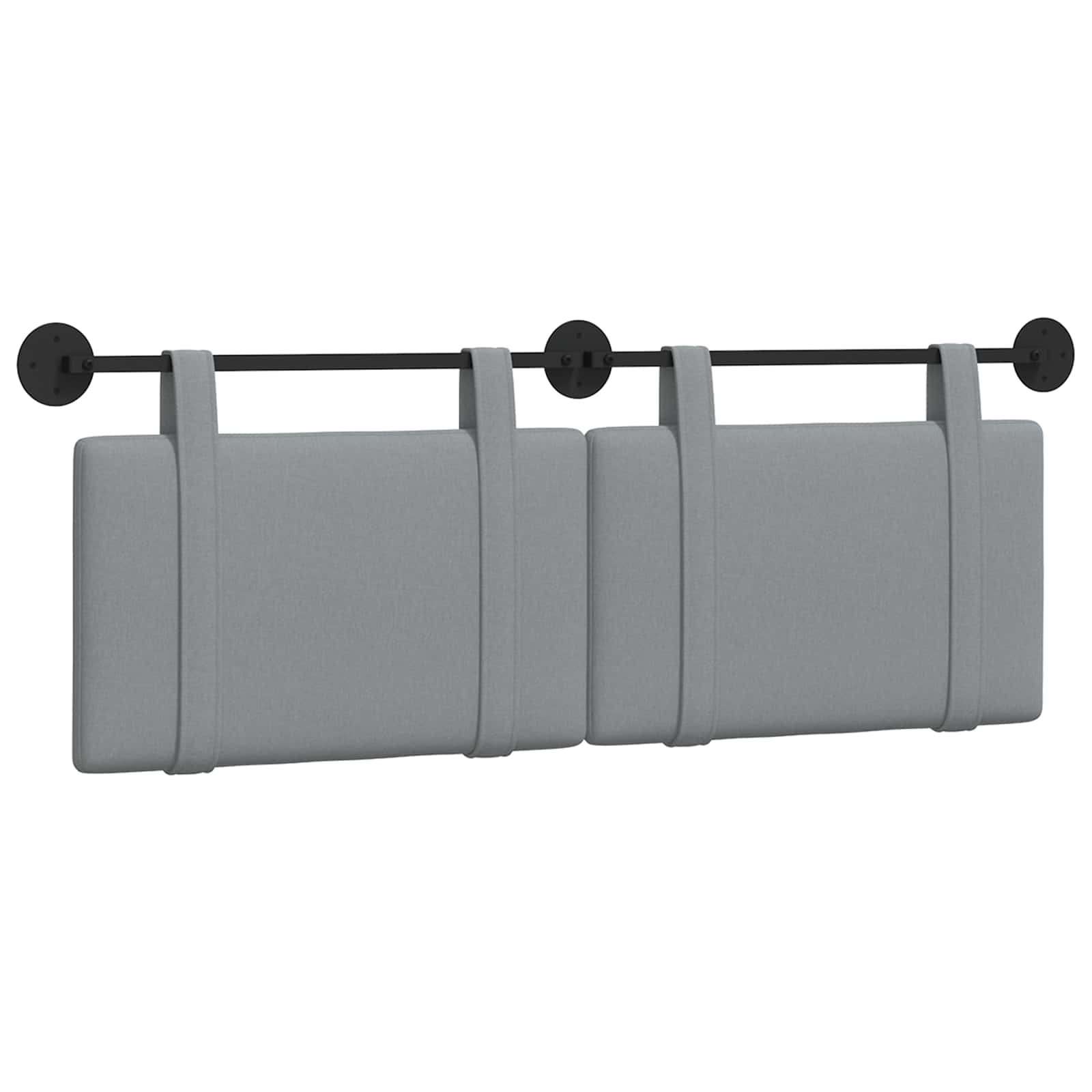 Hangend Hoofdeinde Effen Lichtgrijs 150 x 55 x 5 cm Stof