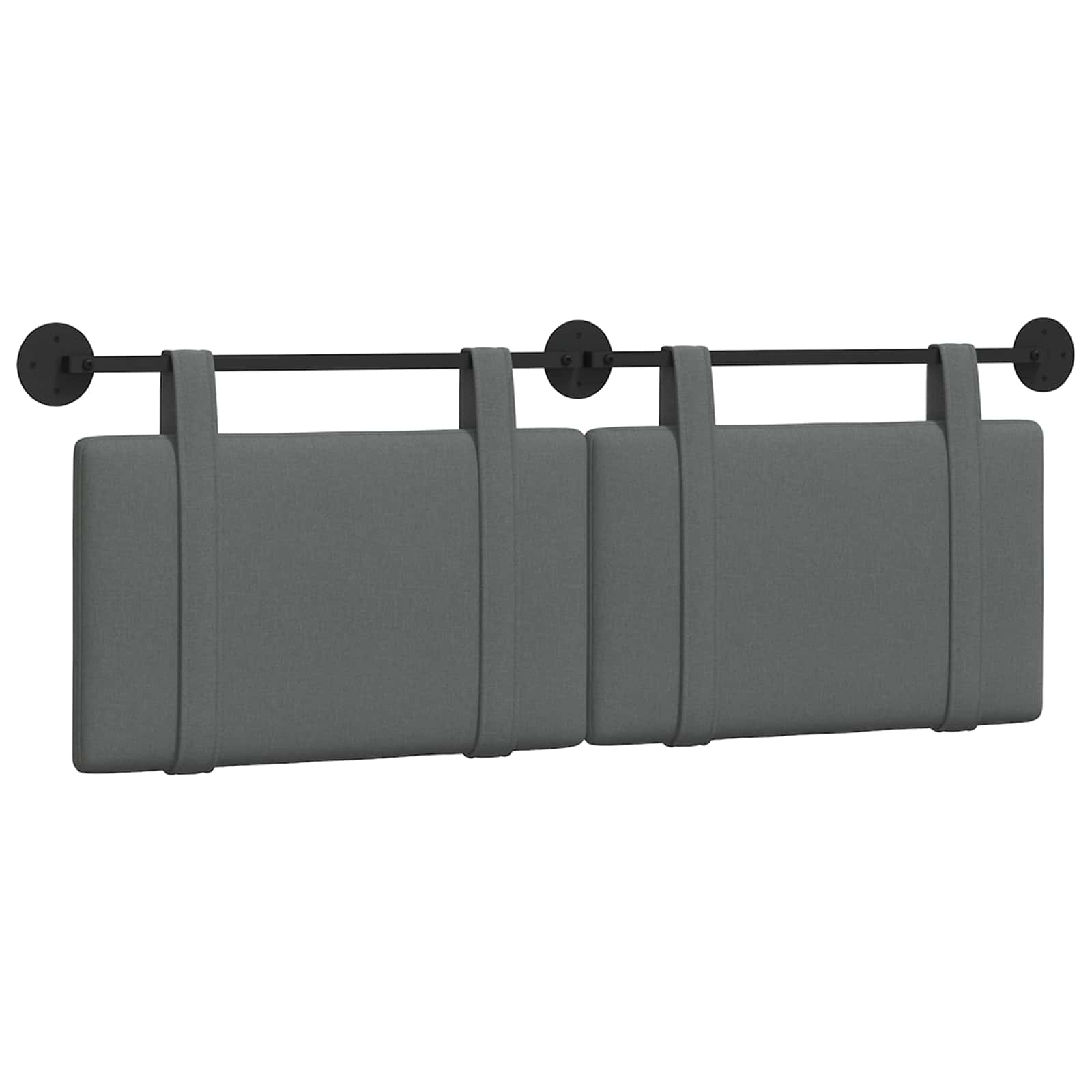 Hangend Hoofdeinde Effen Donkergrijs 150 x 55 x 5 cm Stof