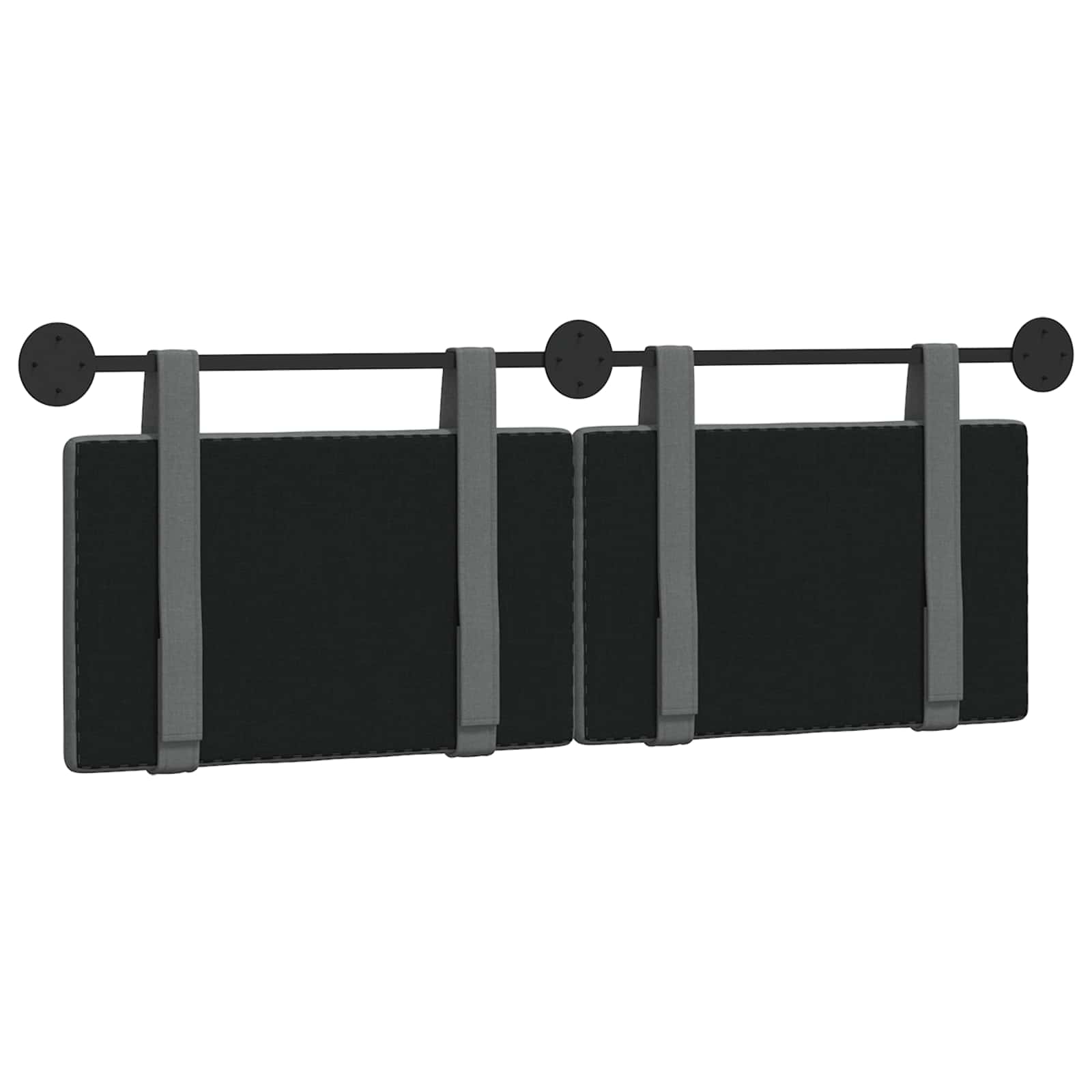 Hangend Hoofdeinde Effen Donkergrijs 150 x 55 x 5 cm Stof