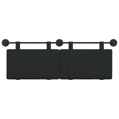 Hangend Hoofdeinde Wandgemonteerd Zwart 150 x 55 x 5 cm Stof