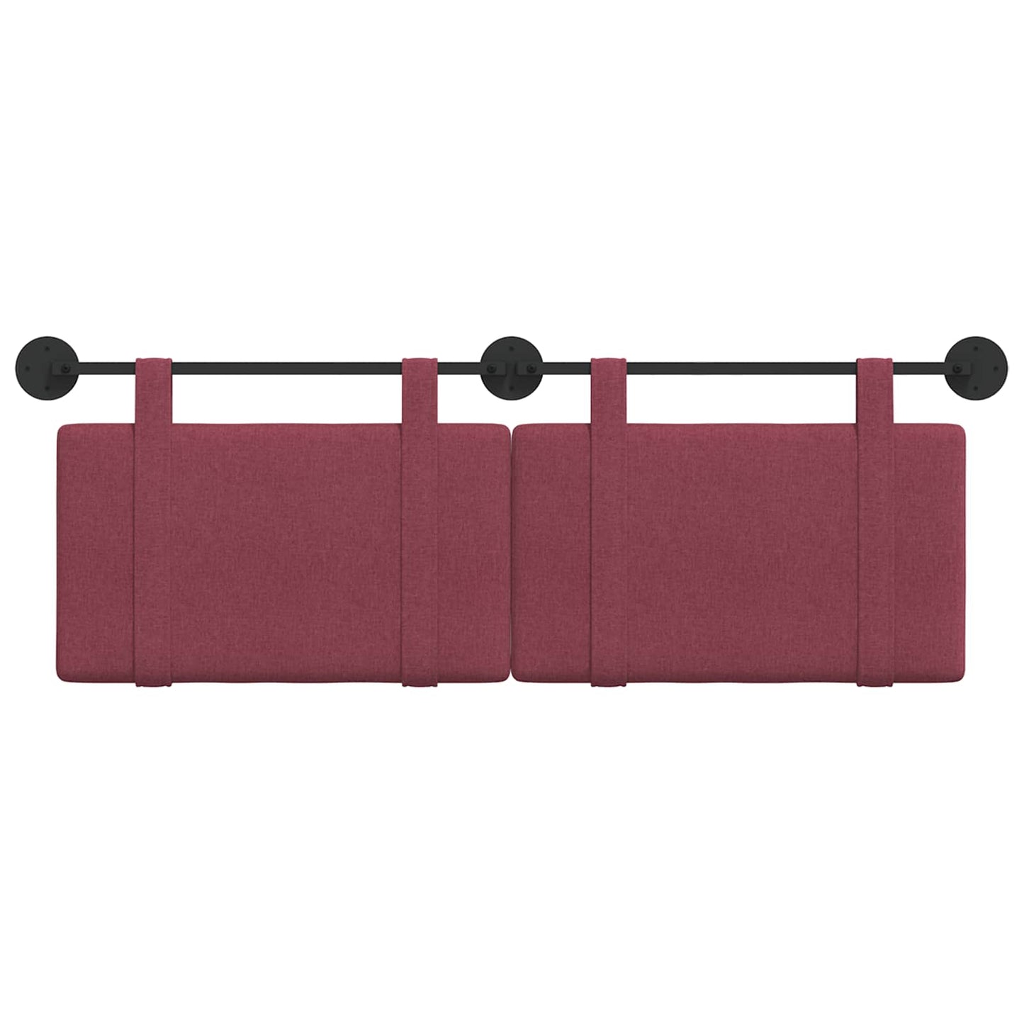 Hangend Hoofdeinde Wandgemonteerd Wijnrood 150 x 55 x 5 cm Stof