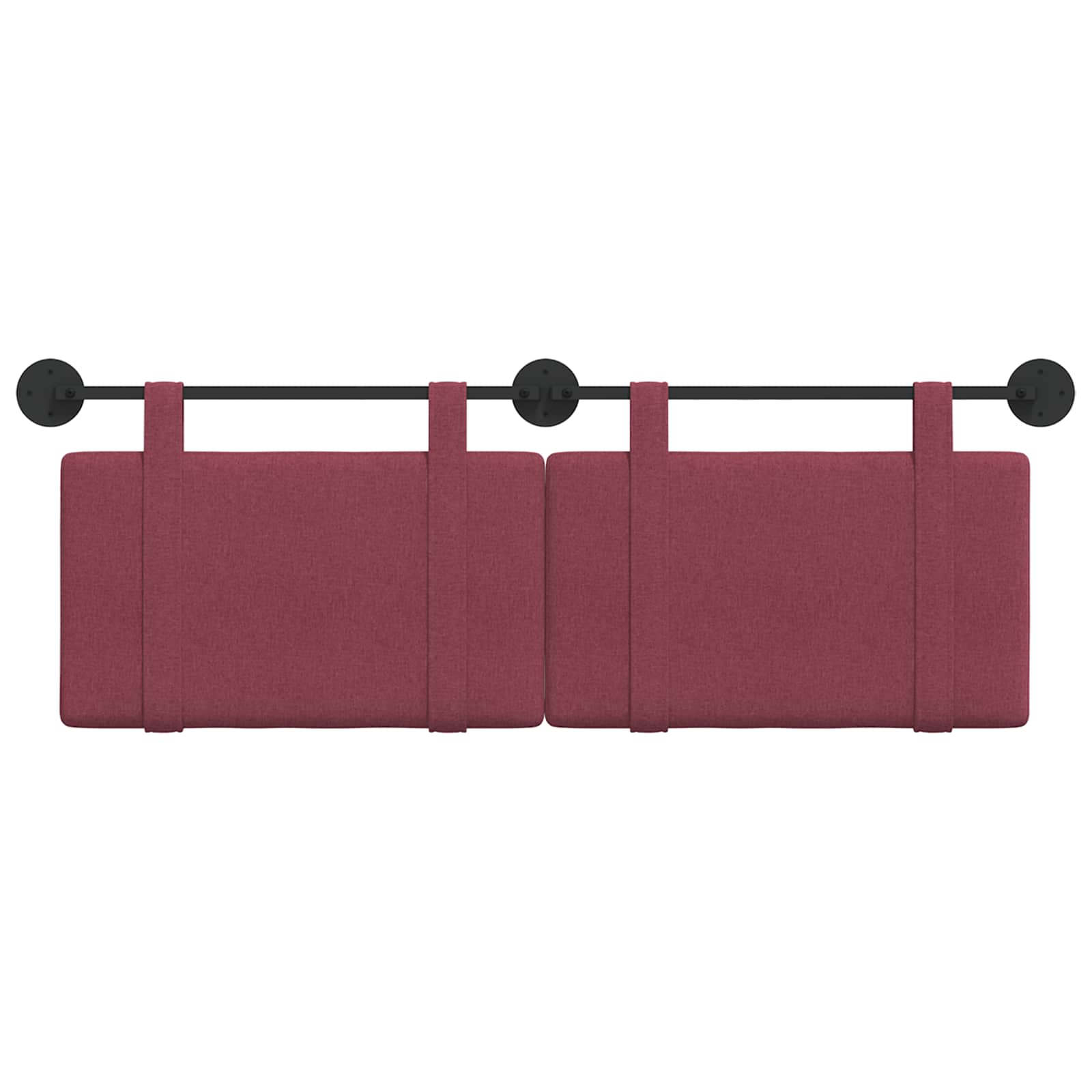 Hangend Hoofdeinde Wandgemonteerd Wijnrood 150 x 55 x 5 cm Stof