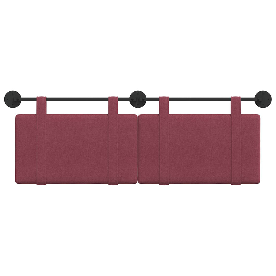 Hangend Hoofdeinde Wandgemonteerd Wijnrood 150 x 55 x 5 cm Stof