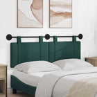 Hanging Headboard Solid Dark Green 150 x 55 x 5 cm Fabric