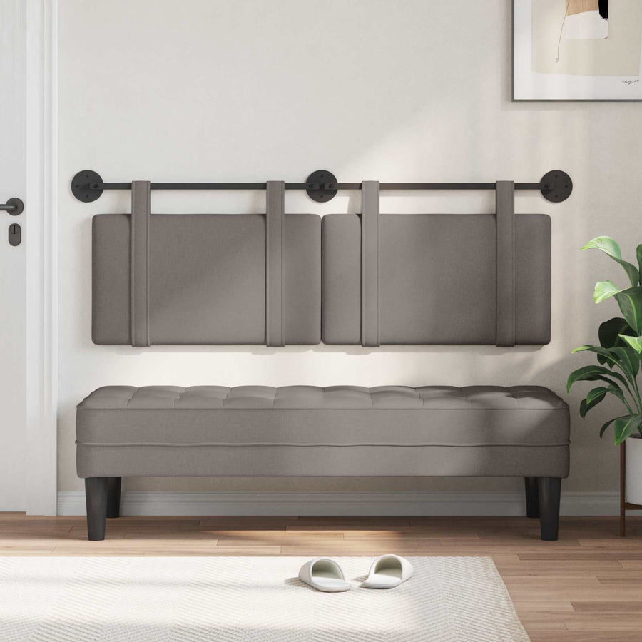 Hangend Hoofdeinde Wandgemonteerd Taupe 150 x 55 x 5 cm Stof