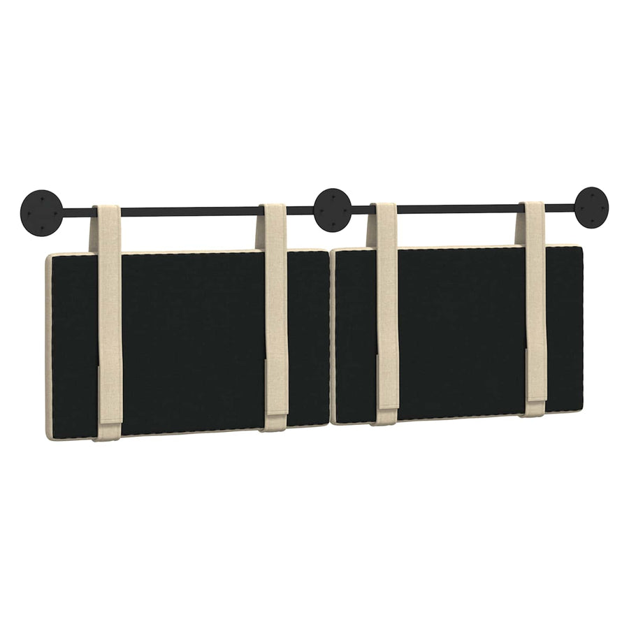 Hangend Hoofdeinde Wandgemonteerd Crème 150 x 55 x 5 cm Stof