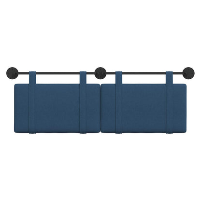 Hangend Hoofdeinde Wandgemonteerd Blauw 150 x 55 x 5 cm Stof