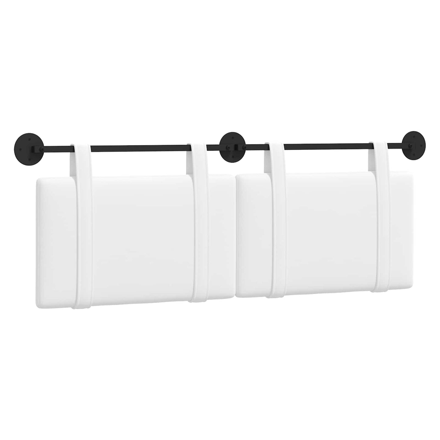 Hangend Hoofdeinde Wandgemonteerd Wit 150 x 55 x 5 cm Stof